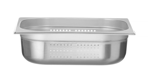 Pojemnik GN 1/2 - perforowany, HENDI, Profi Line PLUS, GN 1/2, 6,5L, srebrny, 325x265x(H)100mm