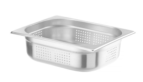 Pojemnik GN 1/2 - perforowany, HENDI, Profi Line PLUS, GN 1/2, 6,5L, srebrny, 325x265x(H)100mm