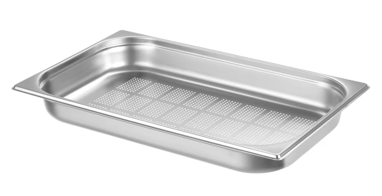 Pojemnik GN 1/1 - perforowany, HENDI, Profi Line PLUS, GN 1/1, 9L, srebrny, 530x325x(H)65mm