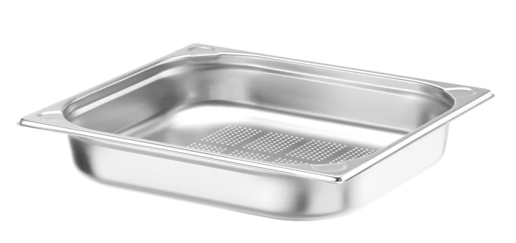 Pojemnik GN 2/3 - perforowany, HENDI, Profi Line PLUS, GN 2/3, 5,5L, srebrny, 354x325x(H)65mm